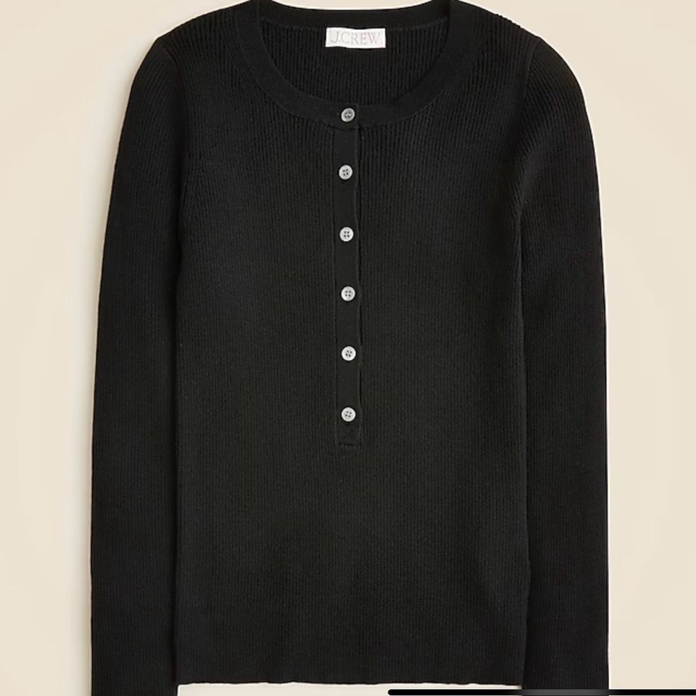 NWT J. Crew Henley Sweater in Tencel Blend
